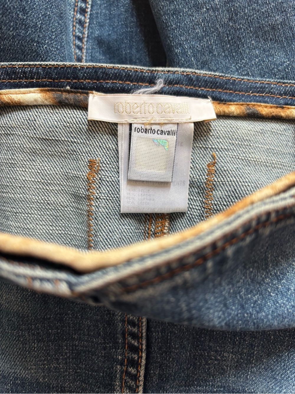 Roberto Cavalli 2003 Denim Mermaid Skirt
Leather Pocket Detail - Picture 7 of 9
